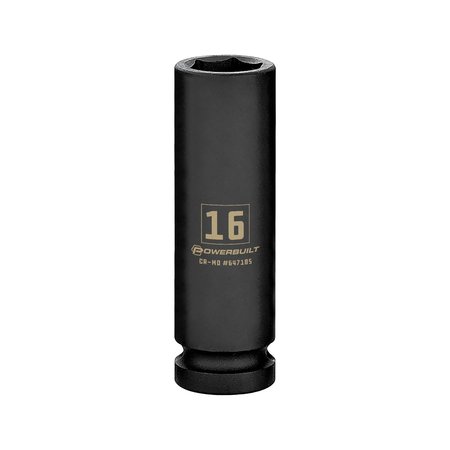 POWERBUILT 1/2" Drive 16Mm Deep Impact Socket 647185